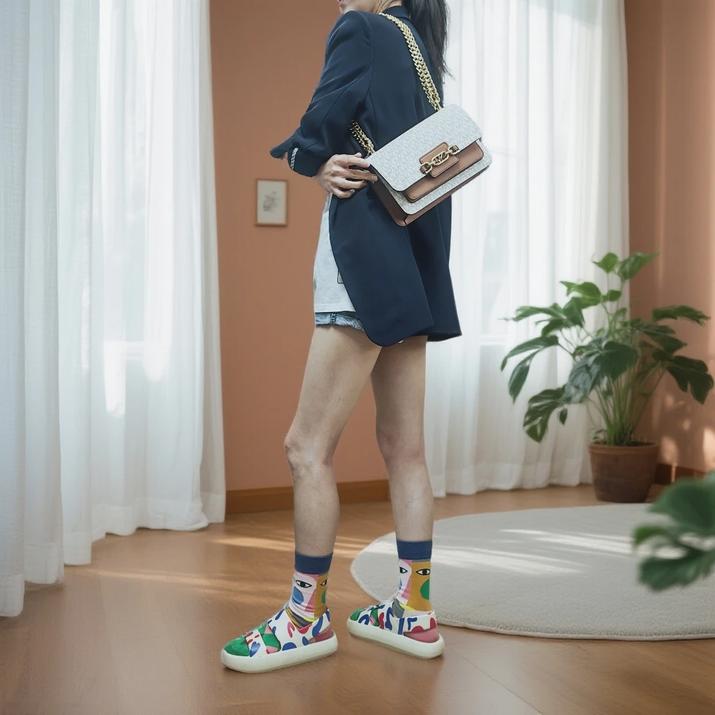 老花链条信封单肩包/底长/a6810