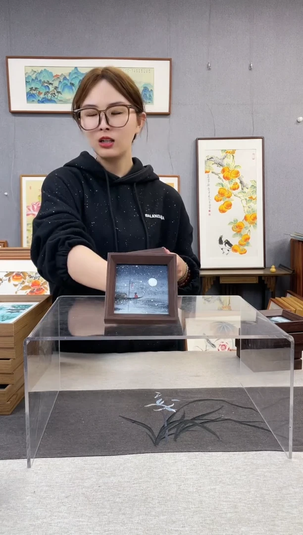 【闪购商品】国画 5寸-小摆台作品- 雪景