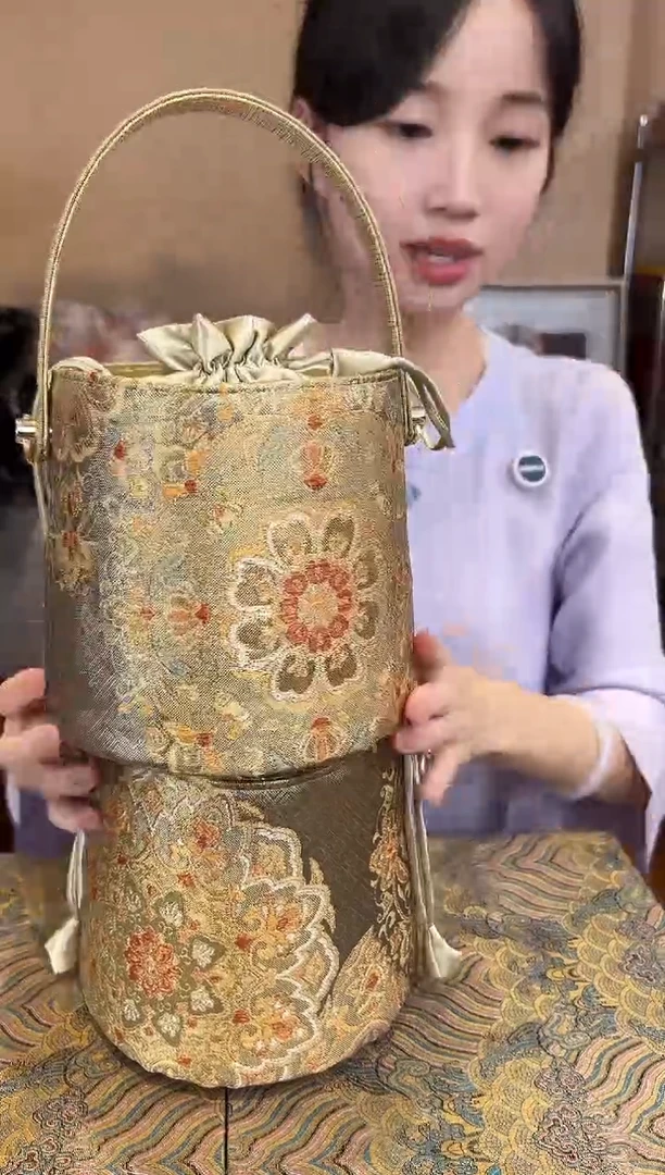 刺绣 非遗唐锦包包