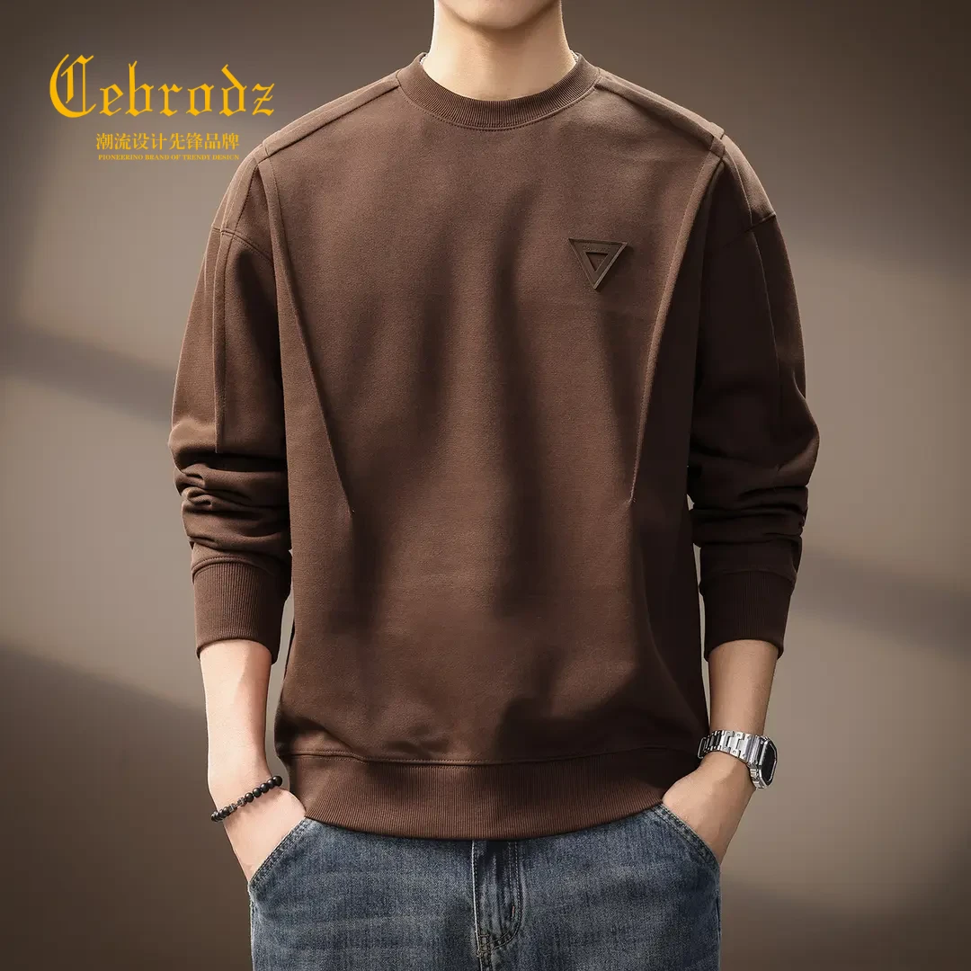 法国Cebrodz高端重磅设计感休闲卫衣男秋季新款贴标百搭长袖宽松
