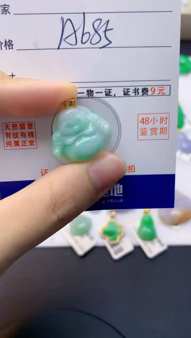 颈饰未镶嵌翡翠天然缅甸A货翡翠百元以上9元证书费自理