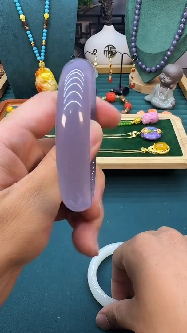 和田玉手镯未镶嵌玄*阁qw17