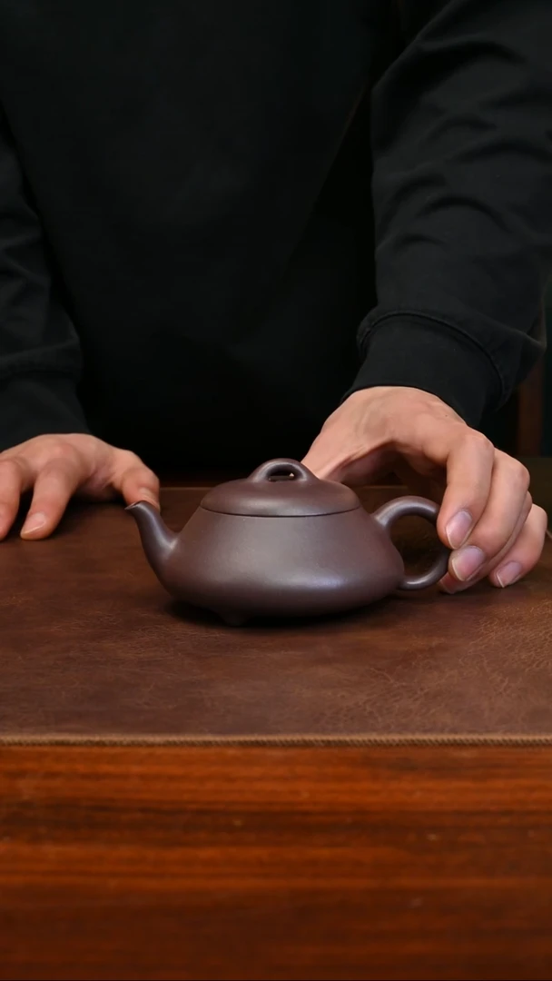 【闪购商品】紫砂茶壶汉棠石瓢底槽青210cc