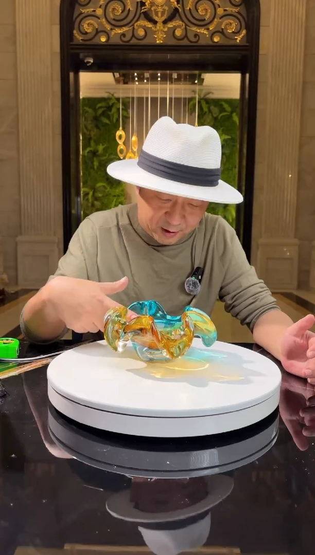 【闪购商品】摆件AJ01036茶金配蓝色铃兰小收纳