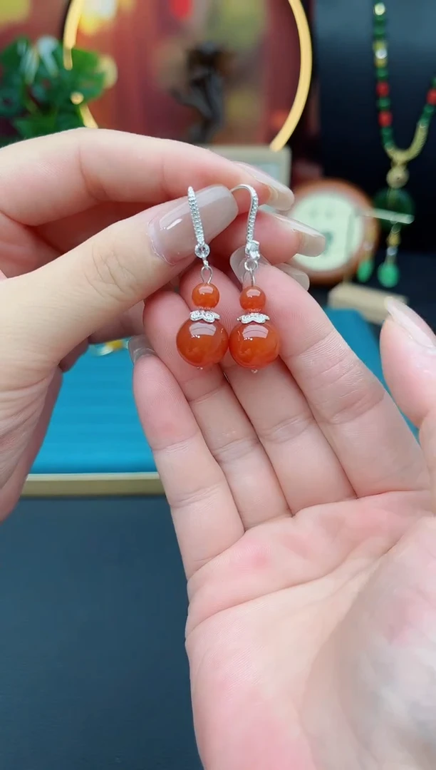 玛瑙/玉髓耳饰未镶嵌408000