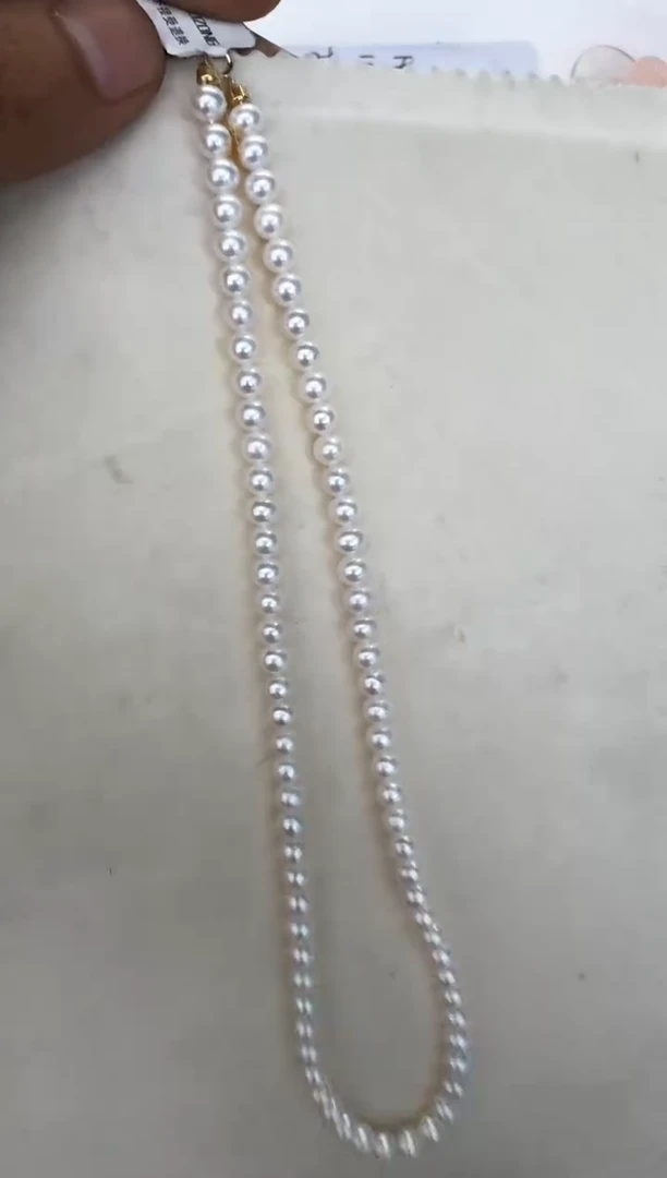 淡水珍珠18K金镶嵌颈饰项链