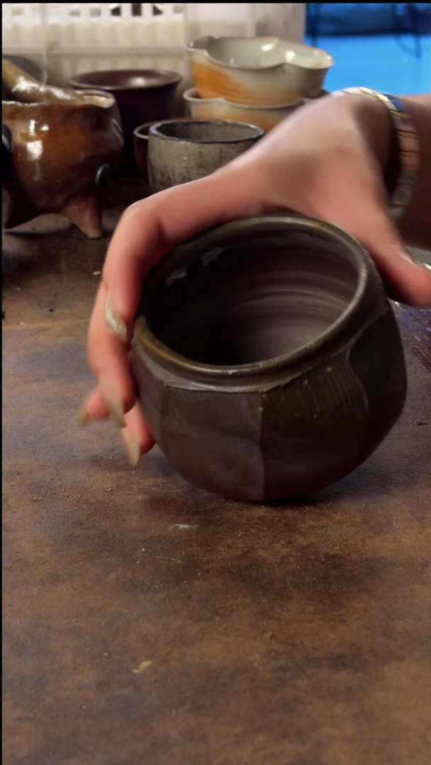 瓷片山乙柴烧高端茶具