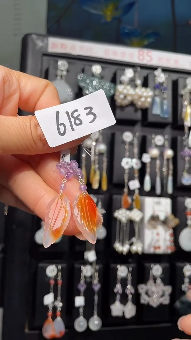 未镶嵌耳饰玛瑙/玉髓喜欢拍