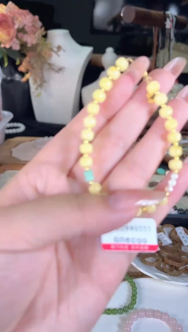 未镶嵌蜜蜡手链多样性发货其一