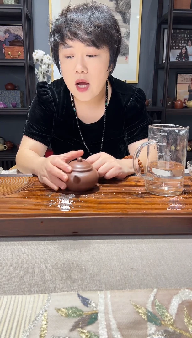 茶壶紫砂紫泥 平底水平