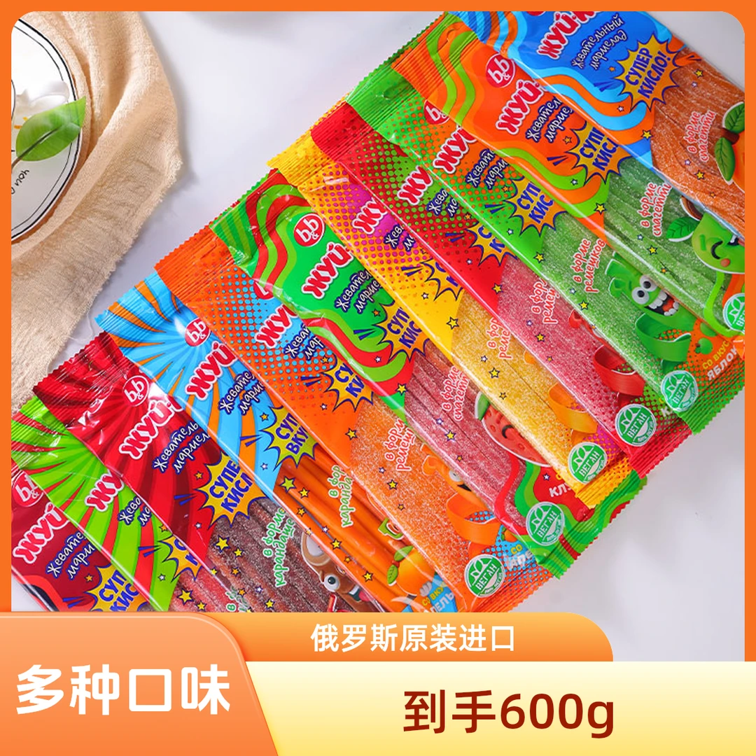 爱比可拽乐乐软糖水果味宽条夹心软糖【日期到今年12月】
