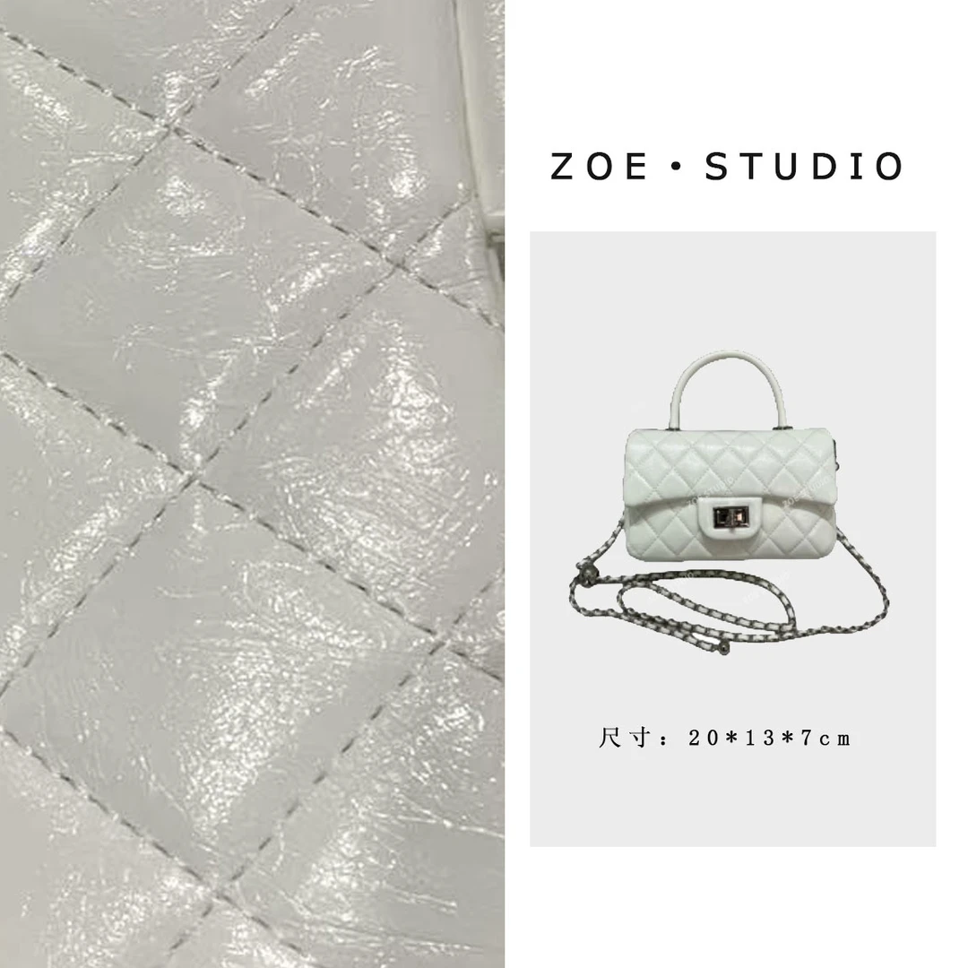 【佐伊甄选】ZT-D7189-瓷白秋冬时尚新款百搭单肩包手提腋下水桶女