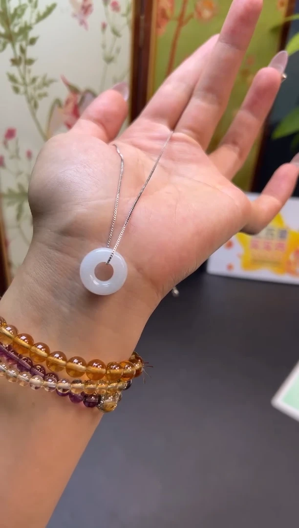 颈饰未镶嵌翡翠甜甜圈-25121501A-多样性发一