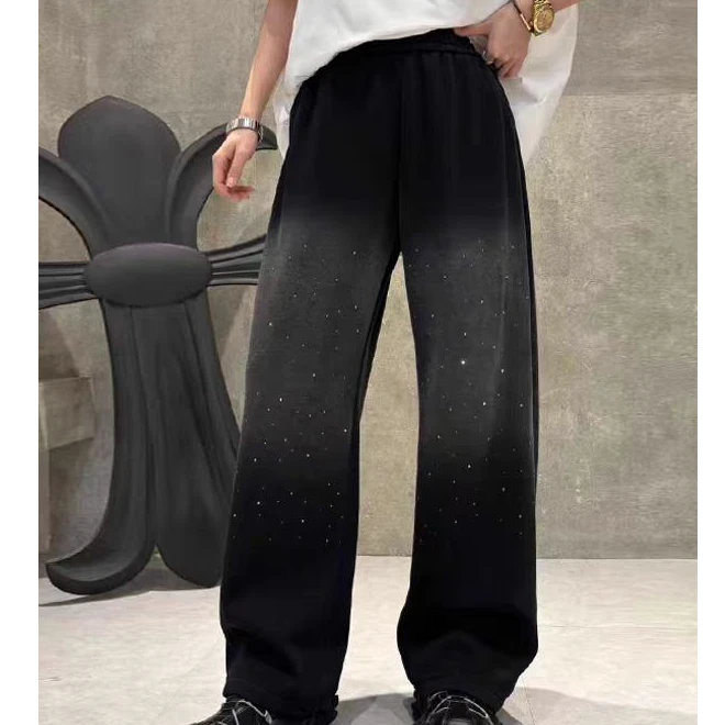 156星星碎钻渐变休闲裤加绒