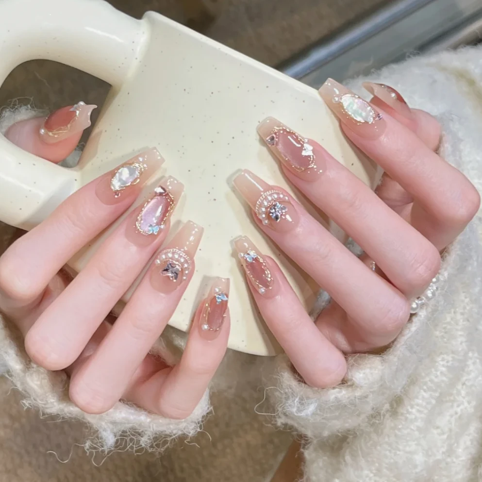 【巴洛玫瑰】纯手工独特穿戴甲网红爆款美甲贴10片装