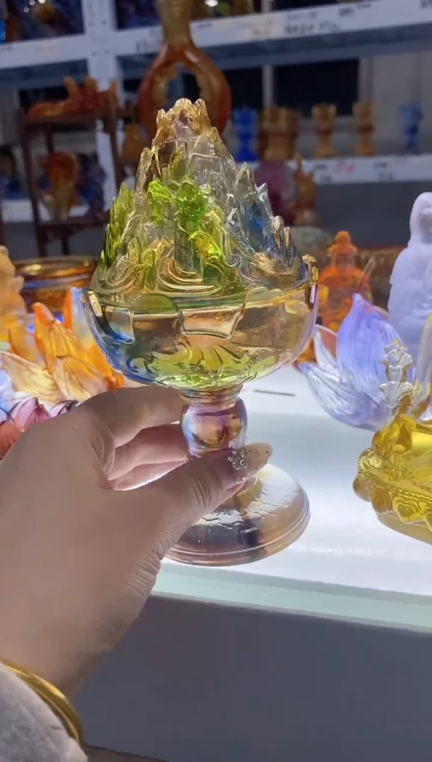 手工艺品琉璃博山炉完品 古法琉璃 介意勿拍 不退不换