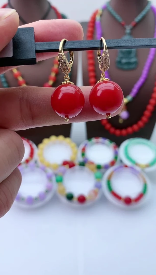 【闪购商品】翡翠耳饰未镶嵌R53耳坠