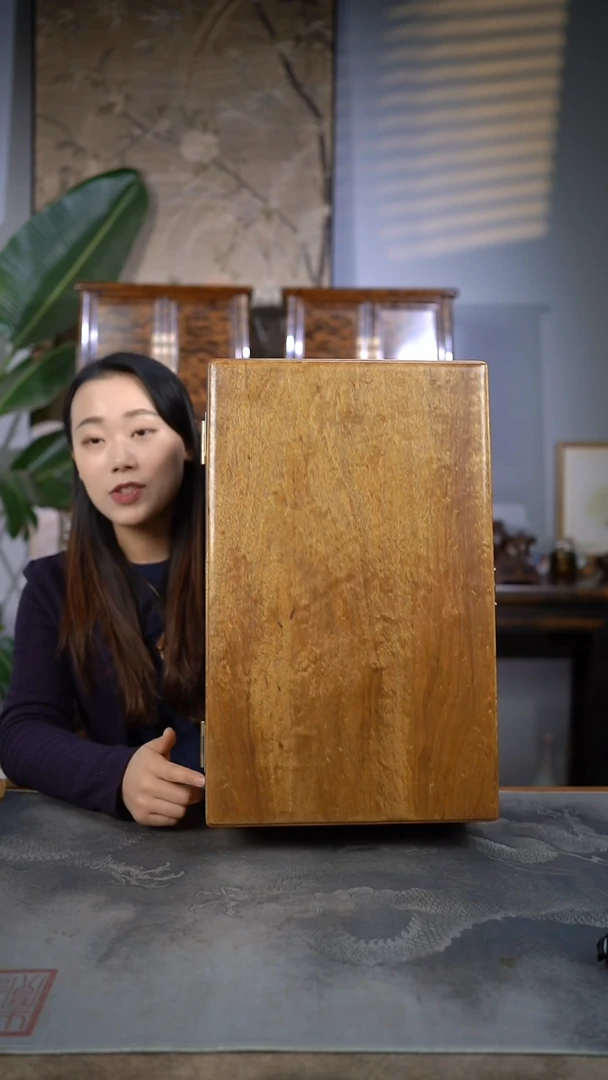 【闪购商品】金丝楠木艺满花药香一木一器收纳箱