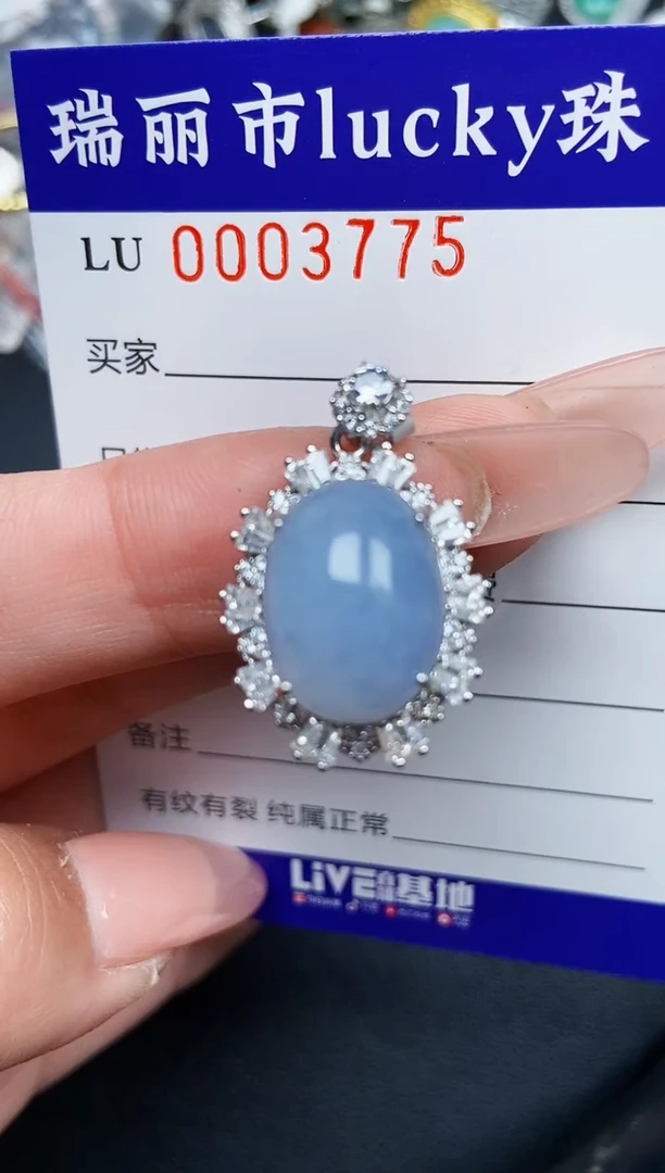 【闪购商品】翡翠颈饰银S925镶嵌3775