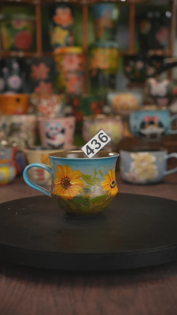 紫砂油画手绘釉下彩436