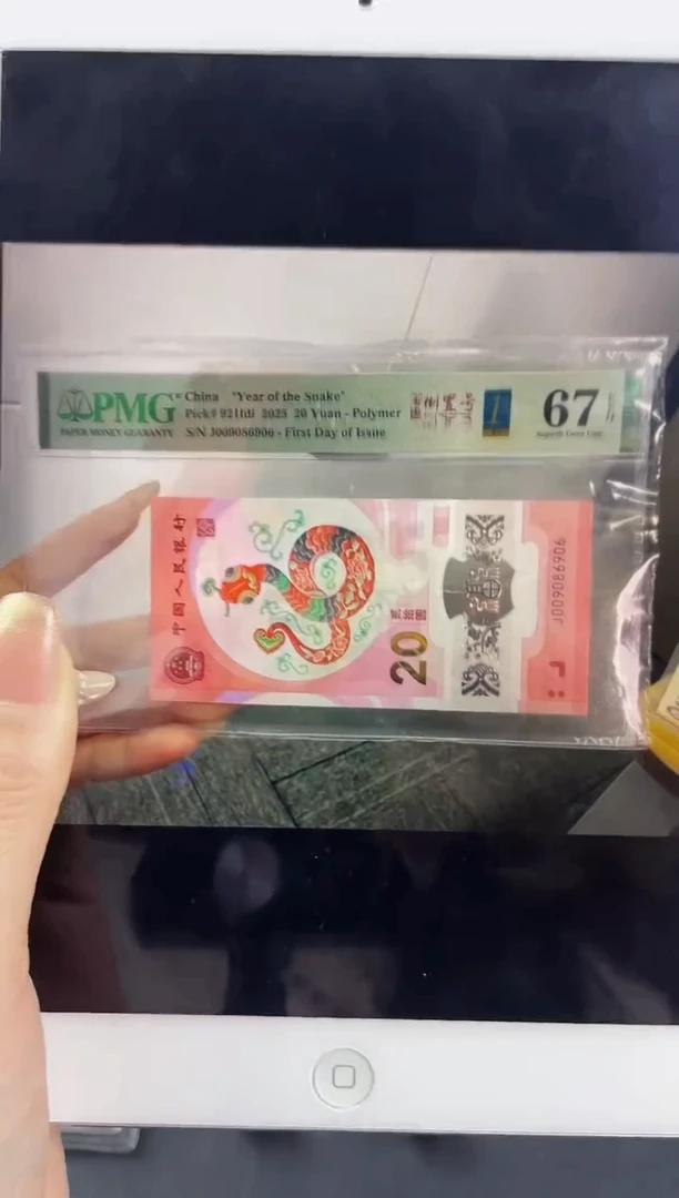 塑料蛇钞圆圆号首日标67分