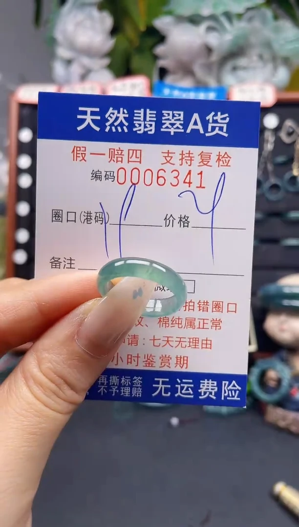 未镶嵌戒指翡翠19*6341