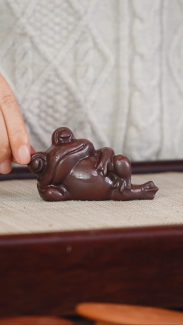 【闪购商品】紫砂茶宠紫砂躺赢青蛙茶宠