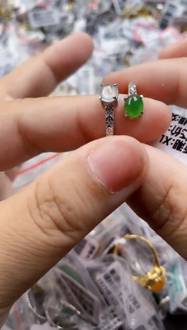翡翠戒指银S925镶嵌555555   2