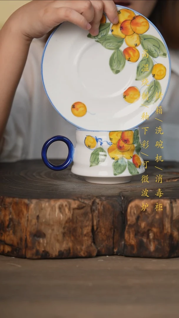 瓷片景德镇高温釉下彩可微波烤箱洗碗机
