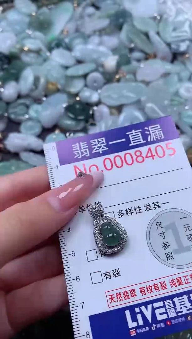 翡翠未镶嵌吊坠(不含链)8405