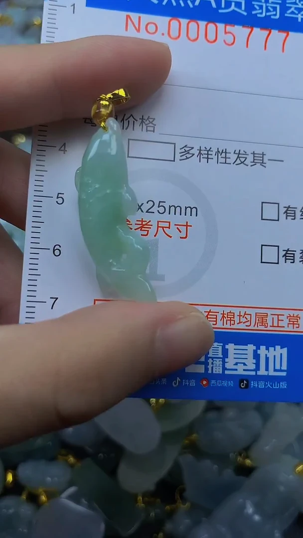 颈饰未镶嵌翡翠净货挂件-5777