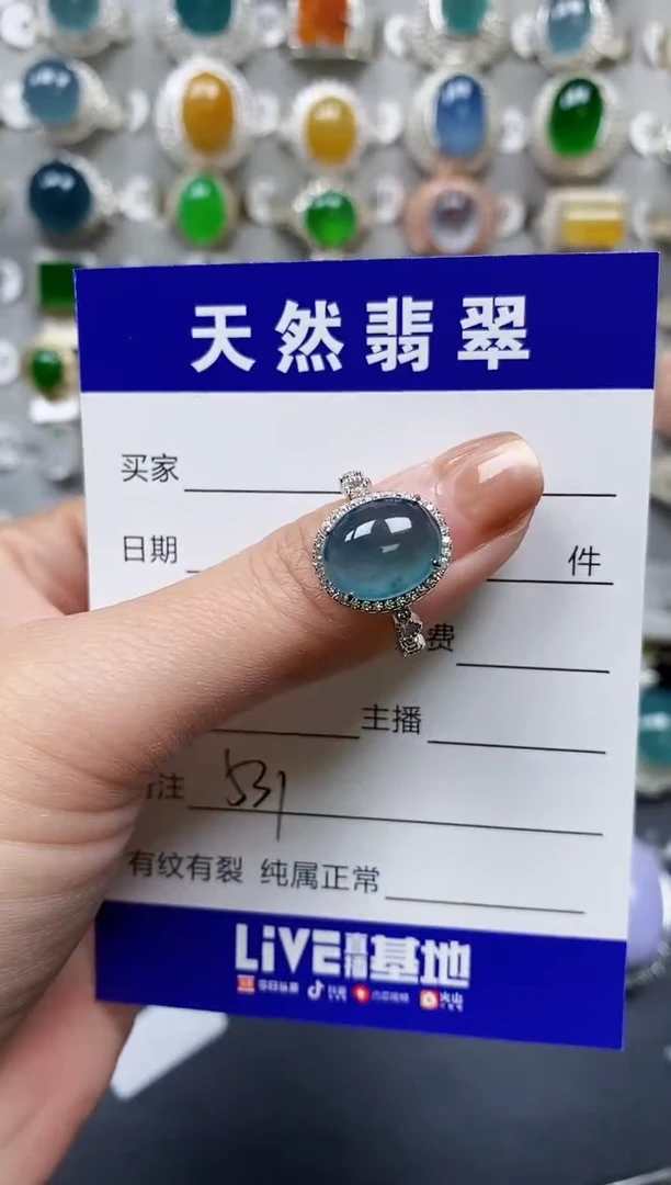 【闪购商品】翡翠戒指银S925镶嵌0531