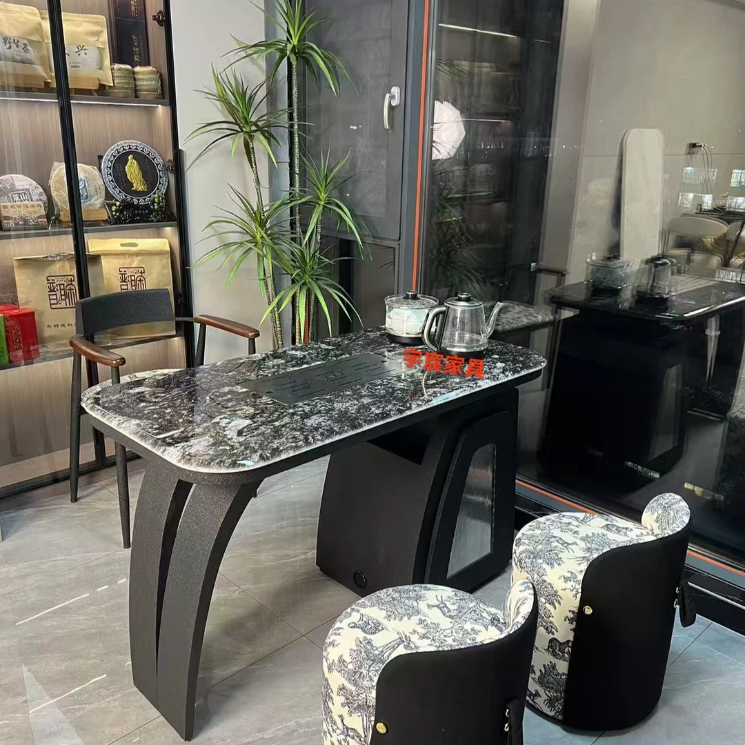 （超晶石）现代简约家用阳台泡茶几办公室茶台烧水一体轻奢茶台