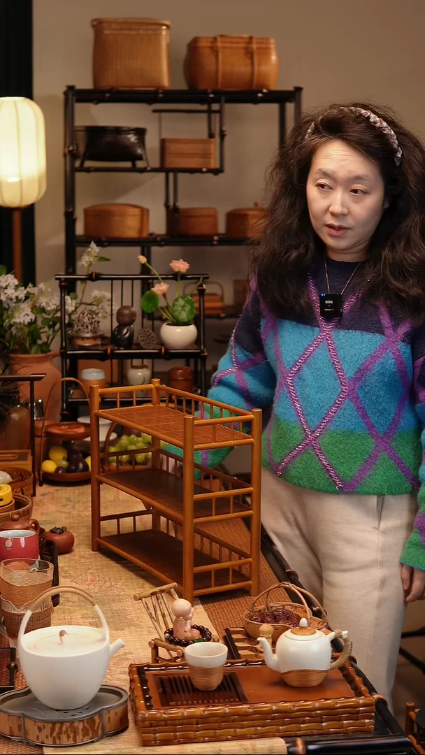 云迹 杯架（40 三层）竹丝席+楠竹