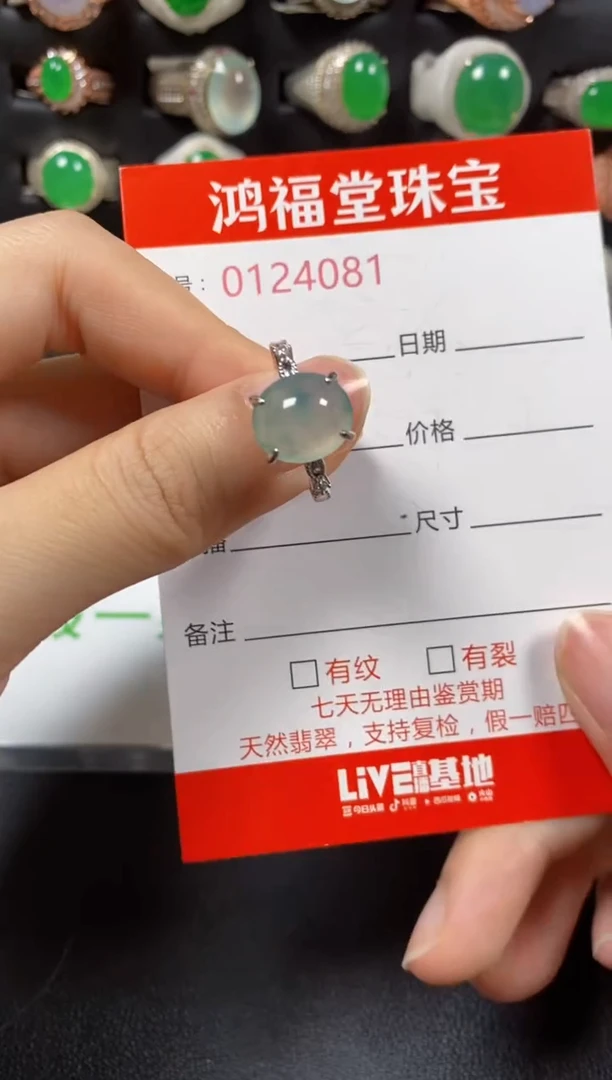 银S925镶嵌戒指翡翠4081