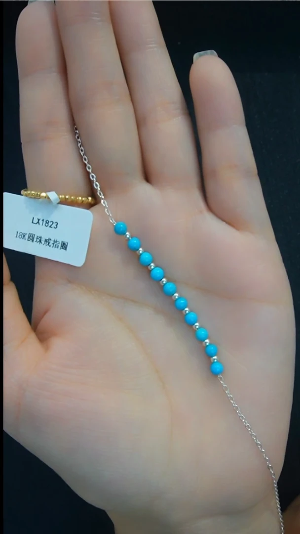 银S925镶嵌绿松石项链发货一件