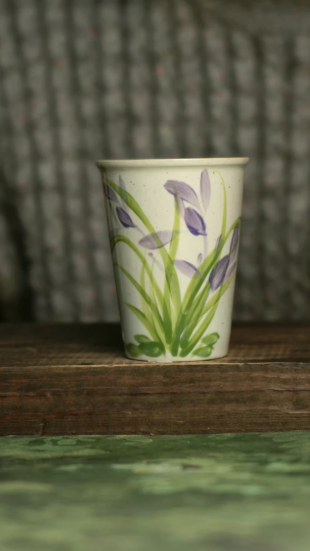 陶瓷青诗集手工手绘瓷器