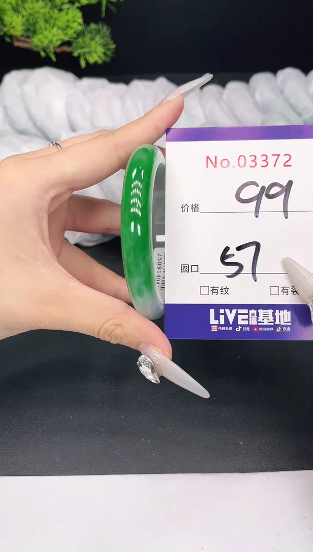 未镶嵌手镯翡翠03372