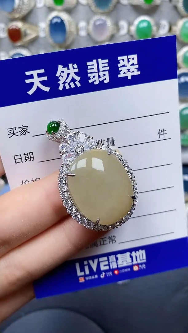 翡翠银S925镶嵌颈饰76