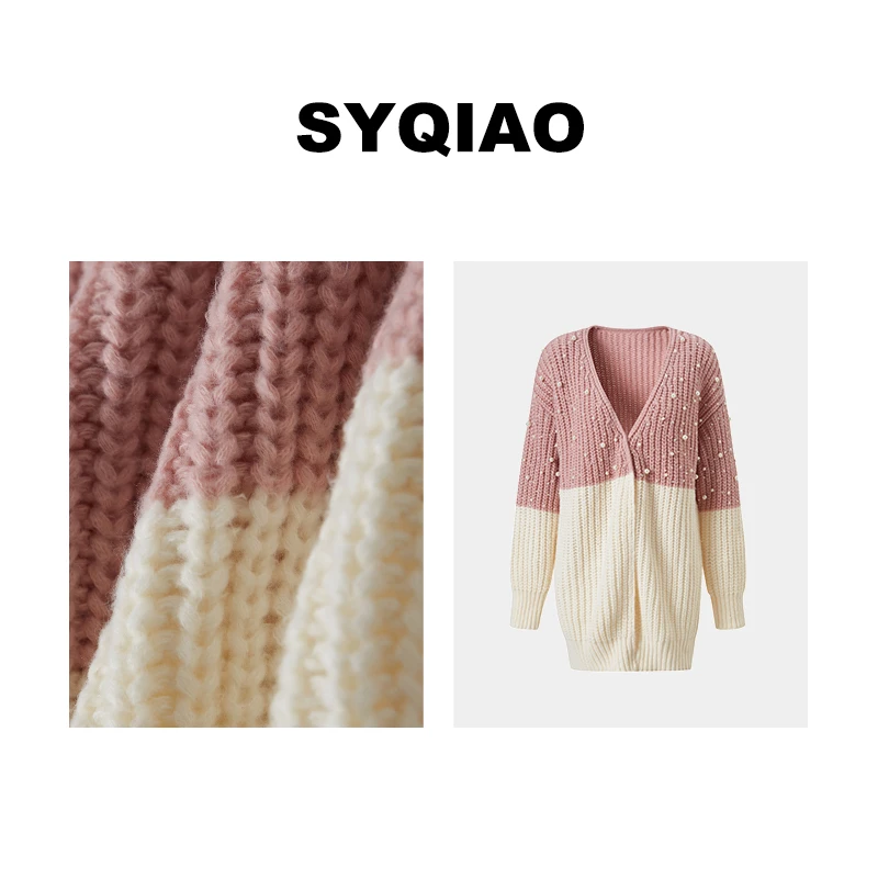 【重工钉珠】撞色毛衣外套DYTY-23097552