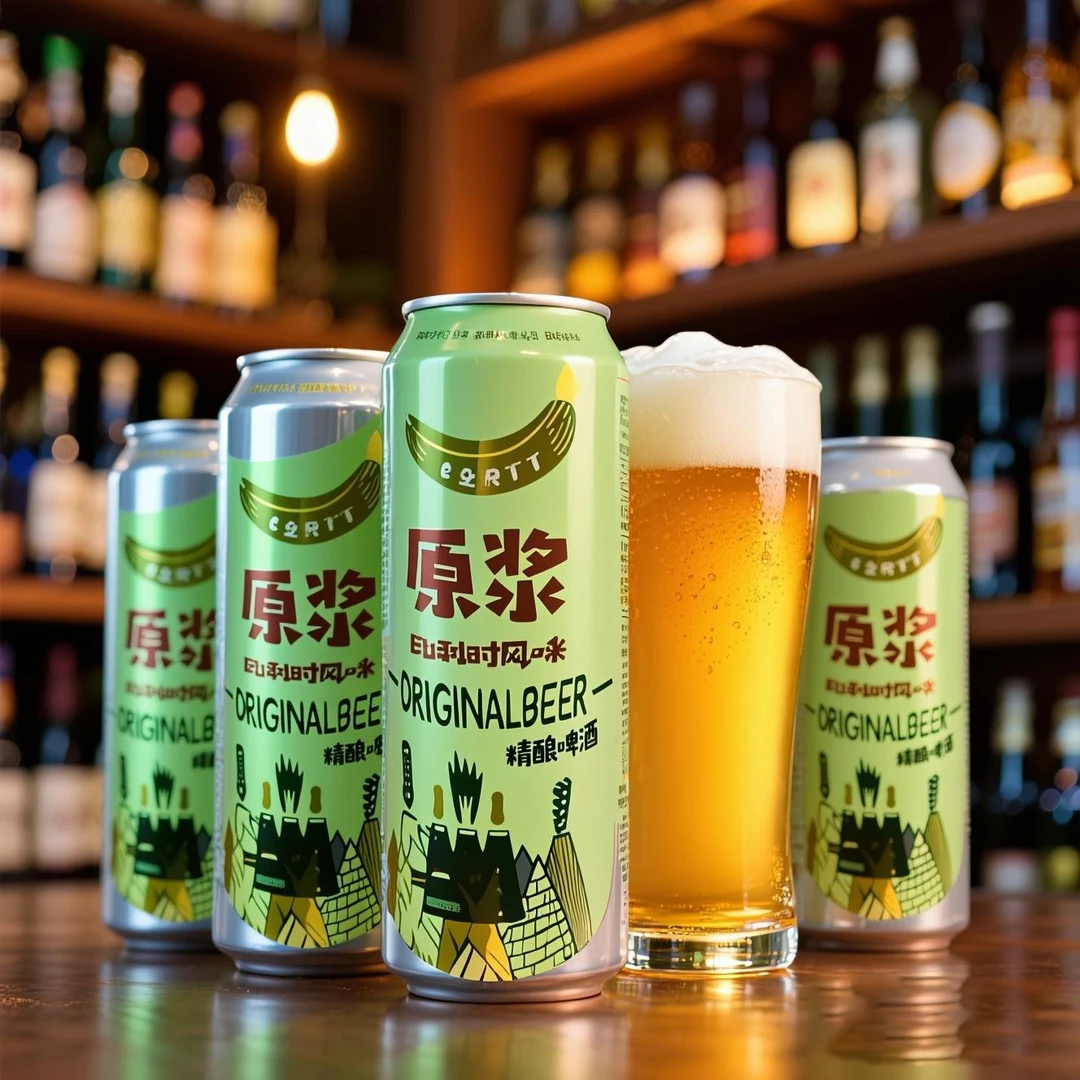 青岛蓝宝石原浆精酿比利时啤酒原麦汁浓度10.5度 罐装500ml