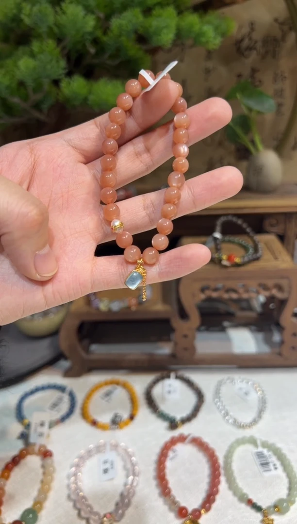 未镶嵌手链长石手饰@@