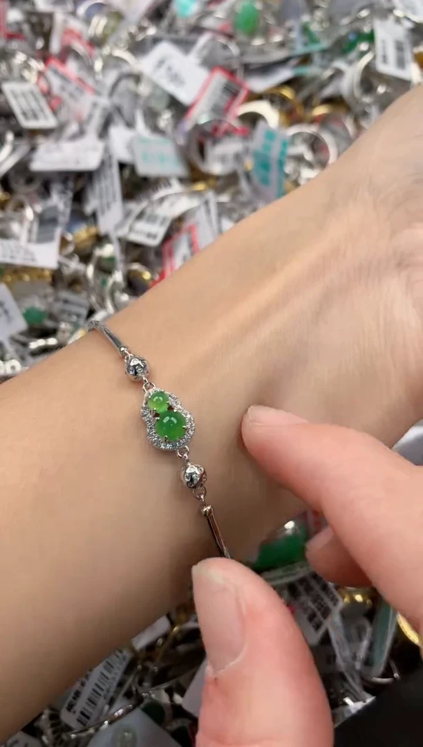 银S925镶嵌戒指翡翠444           1