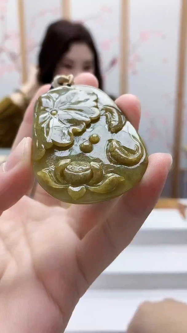 未镶嵌定制翡翠4829bb-毛货挂件65