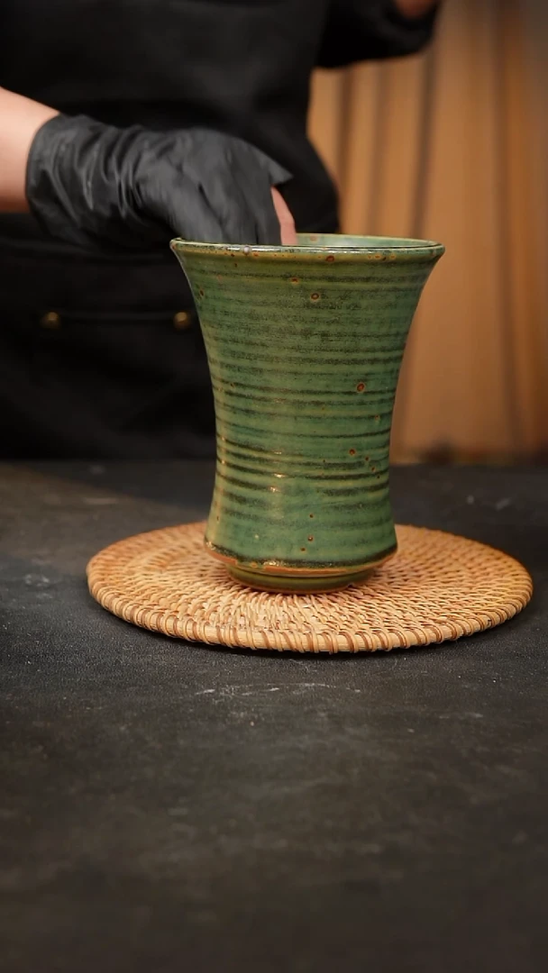 【闪购商品】瓷片泥泥手工花盆口11高15