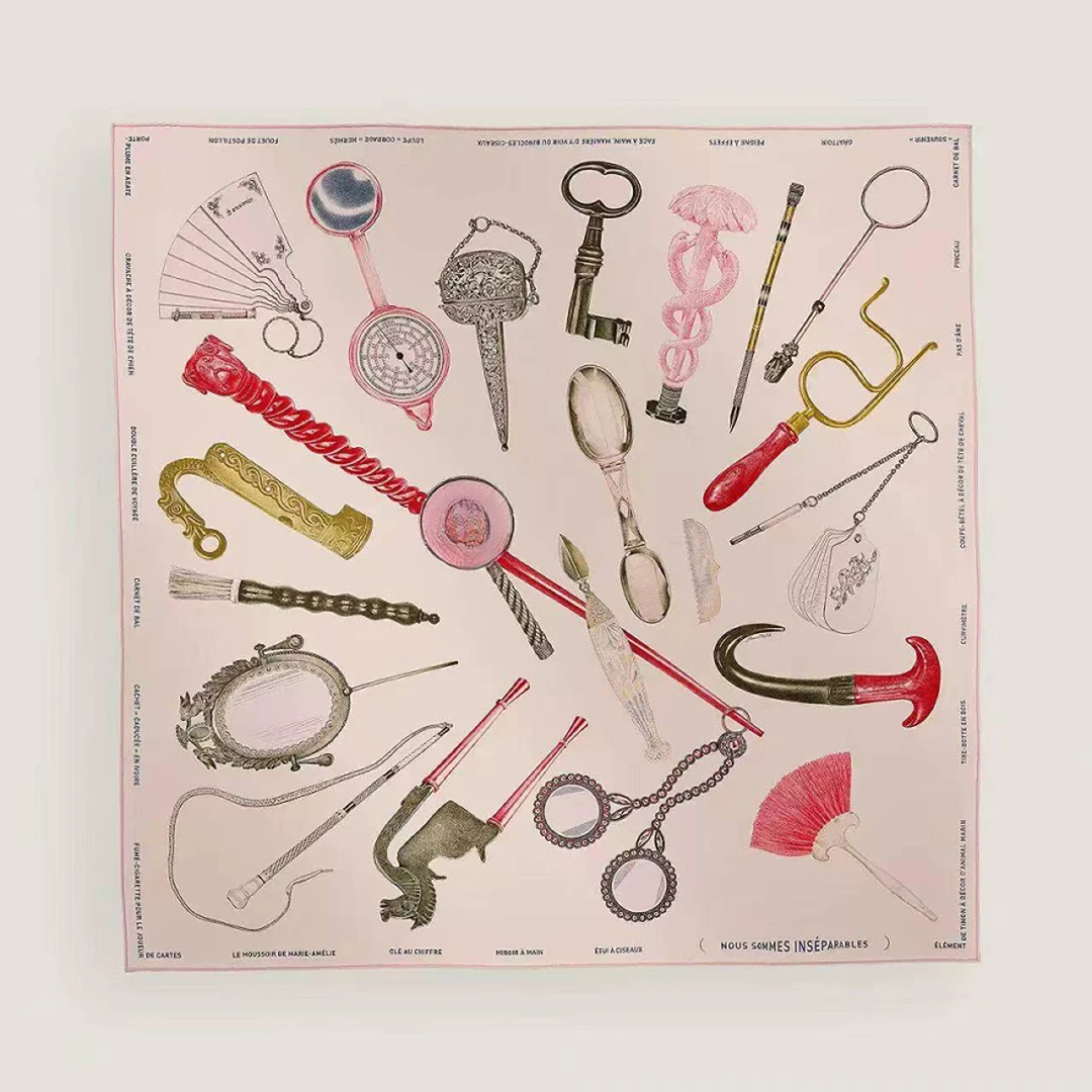 沐芽【形影相随】88尺寸18姆米桑蚕丝双面同色经典百搭气质方巾