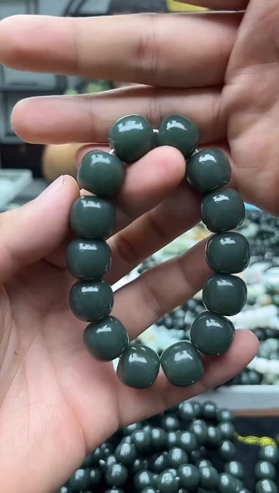 未镶嵌手串和田玉纯天然新疆且末蓝16