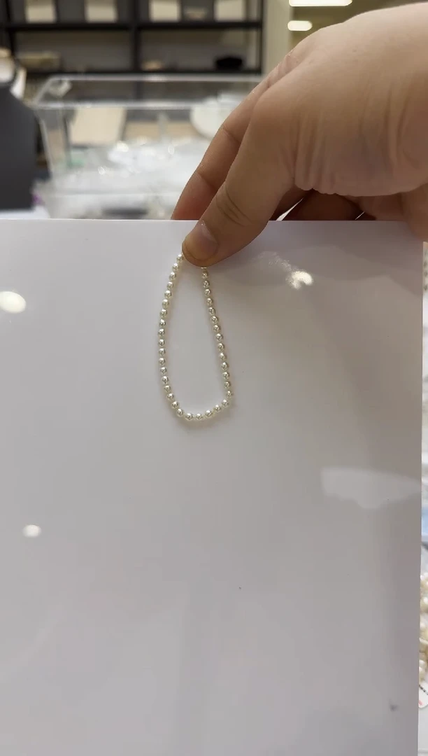 淡水珍珠手链未镶嵌4mm 弹力绳-孤品