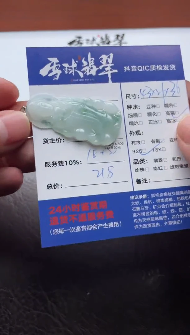 颈饰银S925镶嵌翡翠20081122003HHH