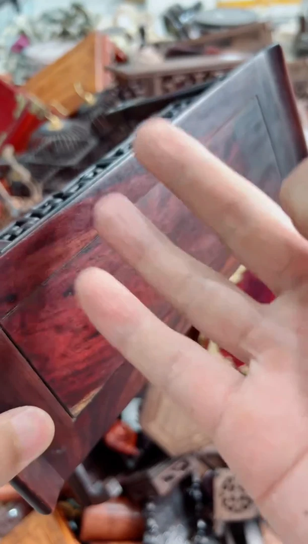 木121红酸枝琴桌底座摆件花架处理